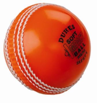 Dukes ORANGE Soft Impact Safety Cricket Ball - JUNIOR